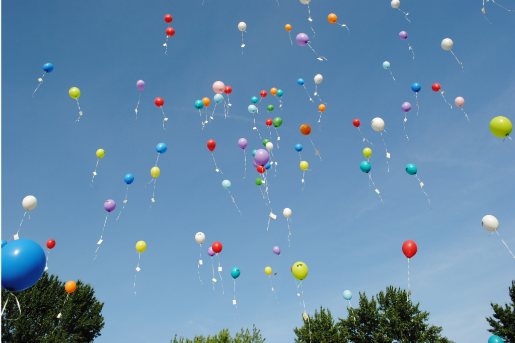 Celebration balloons 500 followers
